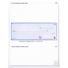 Custom printed foil hologram business checks