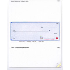 Custom printed foil hologram business checks