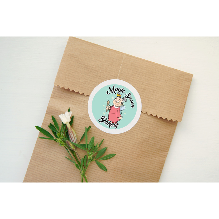Custom printed circle shaped labels
