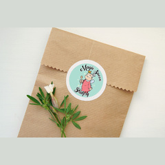 Custom printed circle shaped labels