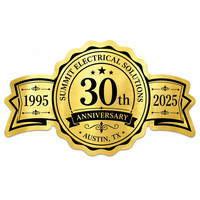 Custom anniversary labels foil stamped, printed or embossed with your design