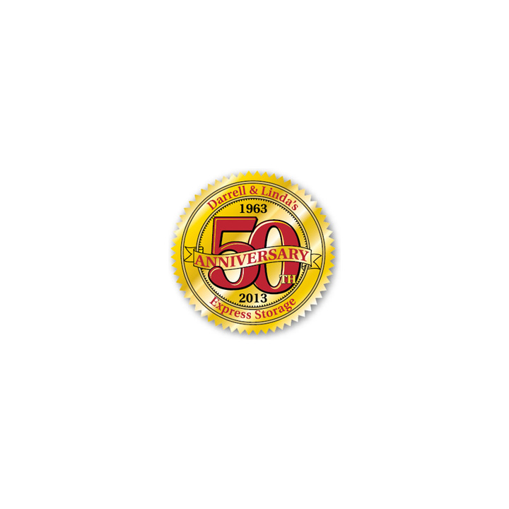 Custom seal shaped labels