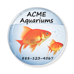 Full color circle shaped label