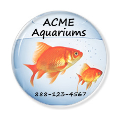 Full color circle shaped label