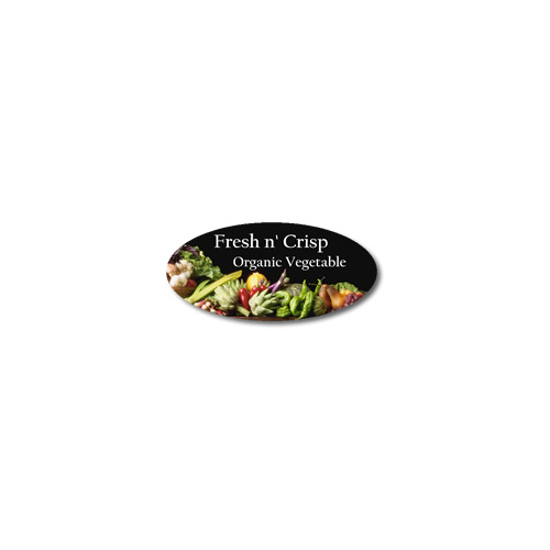 Full color oval shaped label