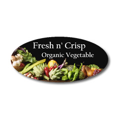 Full color oval shaped label