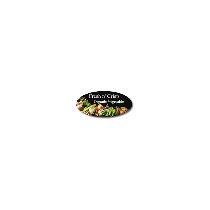 Full color oval shaped label