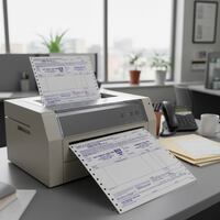 Custom printed computer forms for dot matrix printers