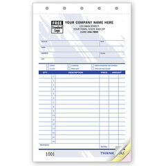 Custom printed business sales receipts