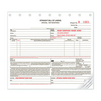 Custom printed bills of lading for shipping businesses
