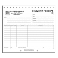Custom printed delivery receipts for your shipping business
