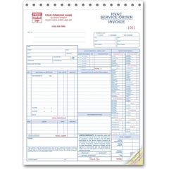 Custom printed contractor business forms