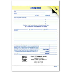 Custom printed business forms for jewelry stores or jewelers