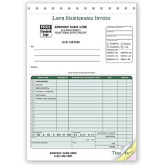 Custom printed landscaping business forms
