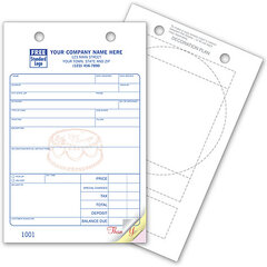 Custom printed order forms for retail businesses