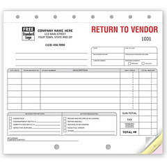 Custom printed merchandise return forms for retail businesses