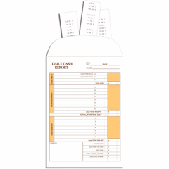 Order your business cash report envelopes for daily deposits