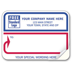 Custom printed padded shipping labels for business use