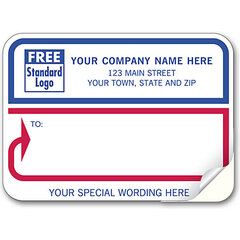 Custom printed padded shipping labels for business use