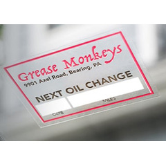 Custom printed static cling labels