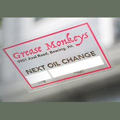 Custom printed static cling labels