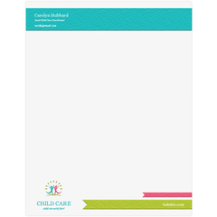 Custom printed recycled letterheads on recycled stock