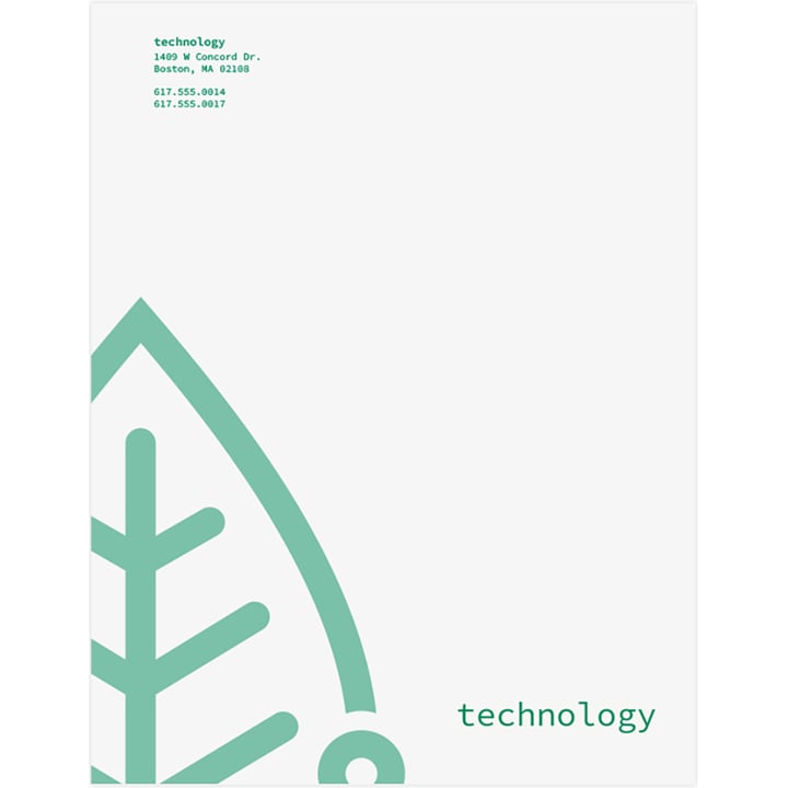 Create your own custom printed business letterheads on linen paper
