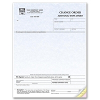 Contractor change order business forms
