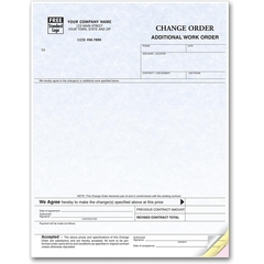 Contractor change order business forms