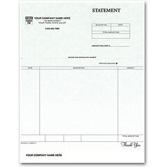 Custom printed laser statements, compatible with your software