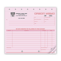 Custom printed credit memos for small business