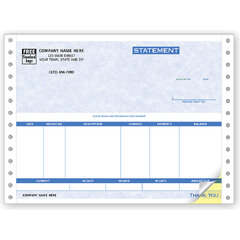 Continuous business statements printed with your logo