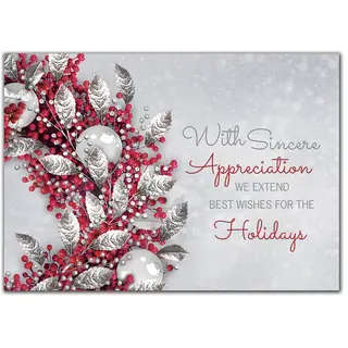 Custom Business Appreciation Sentiment Holiday Cards