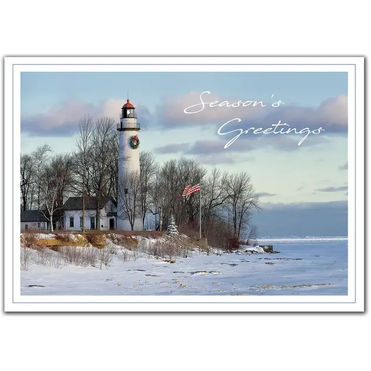Lighthouse Themed Holiday Cards for Businesses
