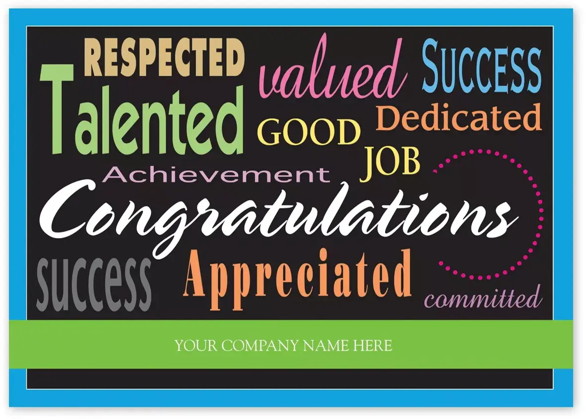 Custom Business Congratulations Greeting Cards to Order Online