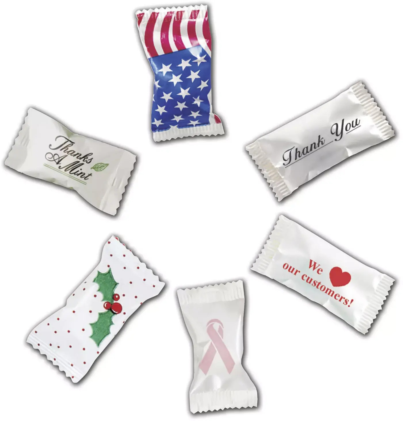Gourmet holiday mints for businesses