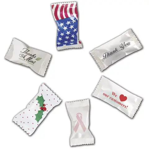 Gourmet holiday mints for businesses
