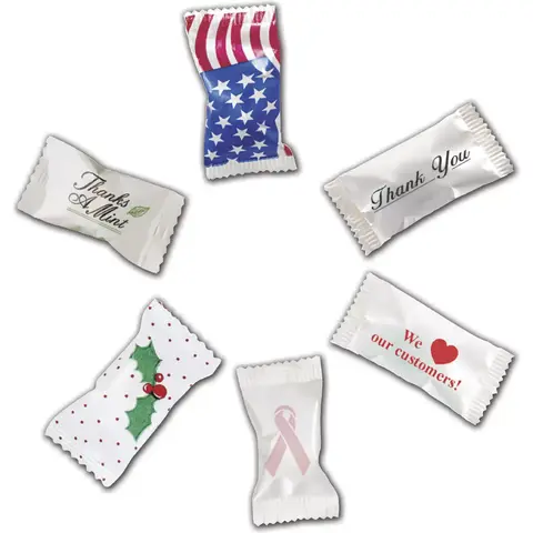 Gourmet holiday mints for businesses