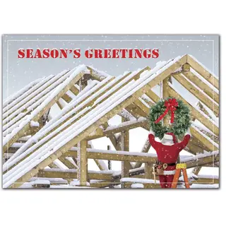 Perfectly Placed Wreath for the Holidays - Custom Greeting Card