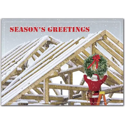 Perfectly Placed Wreath for the Holidays - Custom Greeting Card