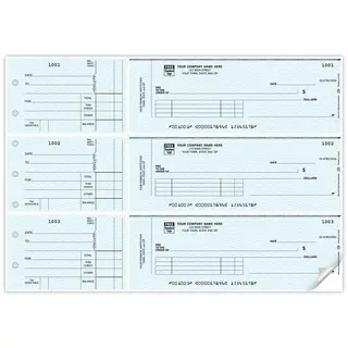 Custom 3-To-A-Page Voucher Checks