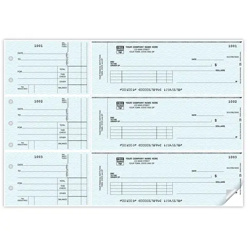 Custom 3-To-A-Page Voucher Checks