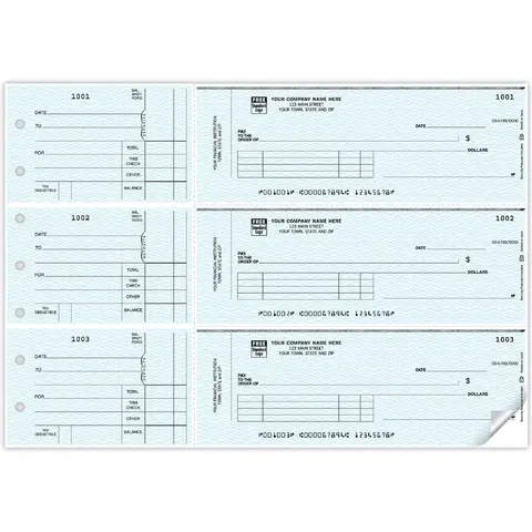 Custom 3-To-A-Page Voucher Checks