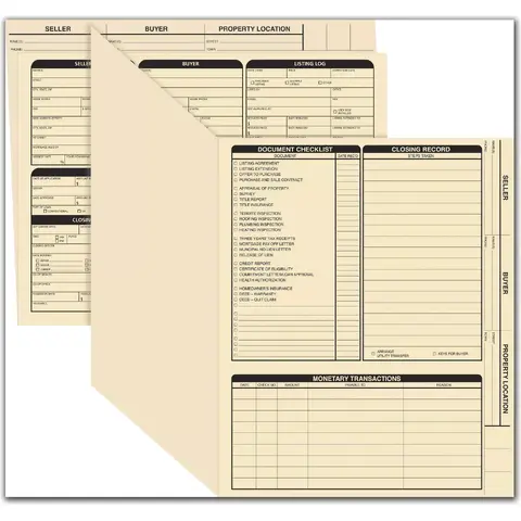 Manila real estate listing folder
