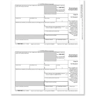 1099 NEC Forms - Copy B