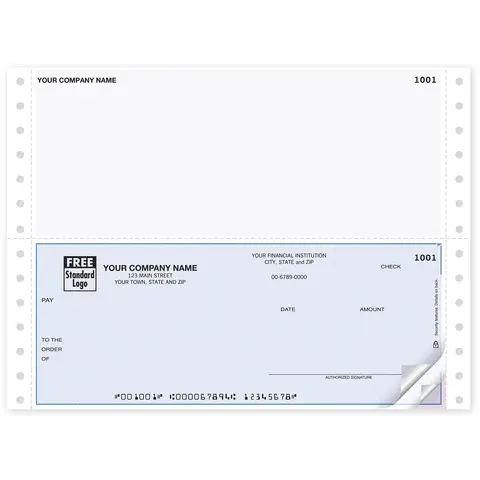 Continuous Accounts Payable Checks, Topstub