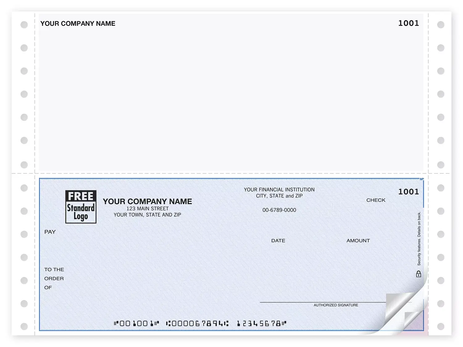 Continuous Accounts Payable Checks, Topstub