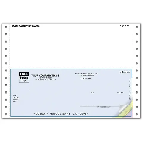 Peachtree Business Checks for Use with Pin Feed Printers