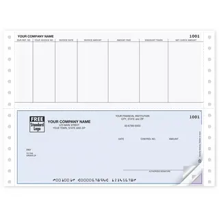 Accounts Payable Detailed Business Checks with Discount Taken Box