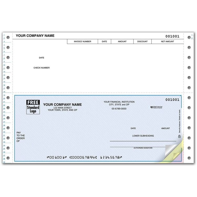 Continuous Account Payable Business Checks